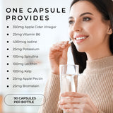 CIDER-MAX Apple Cider Vinegar Capsules Digestive & Weight Management Support Formula