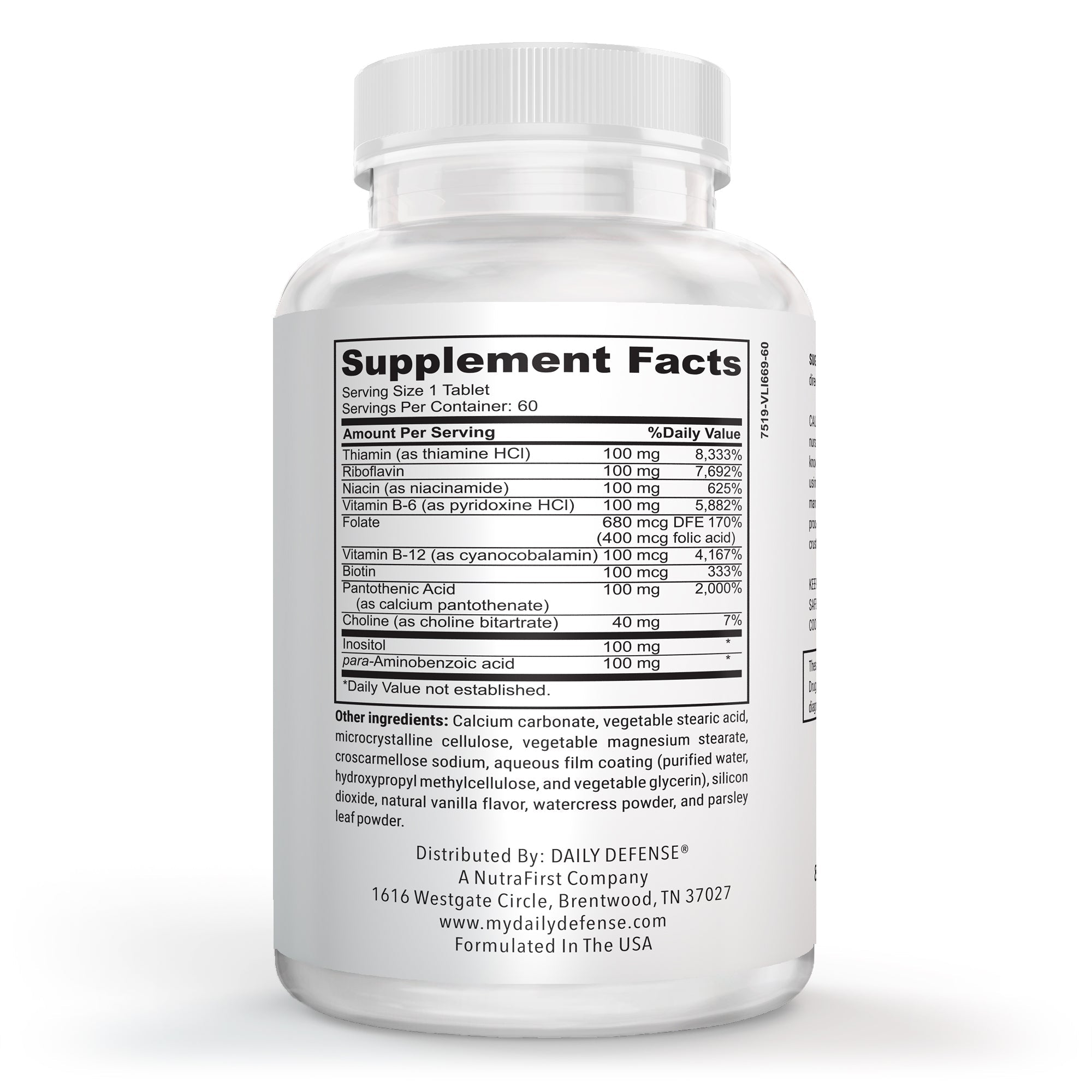 B-100 COMPLEX With Vitamins B-6 And B-12 Plant-Based
