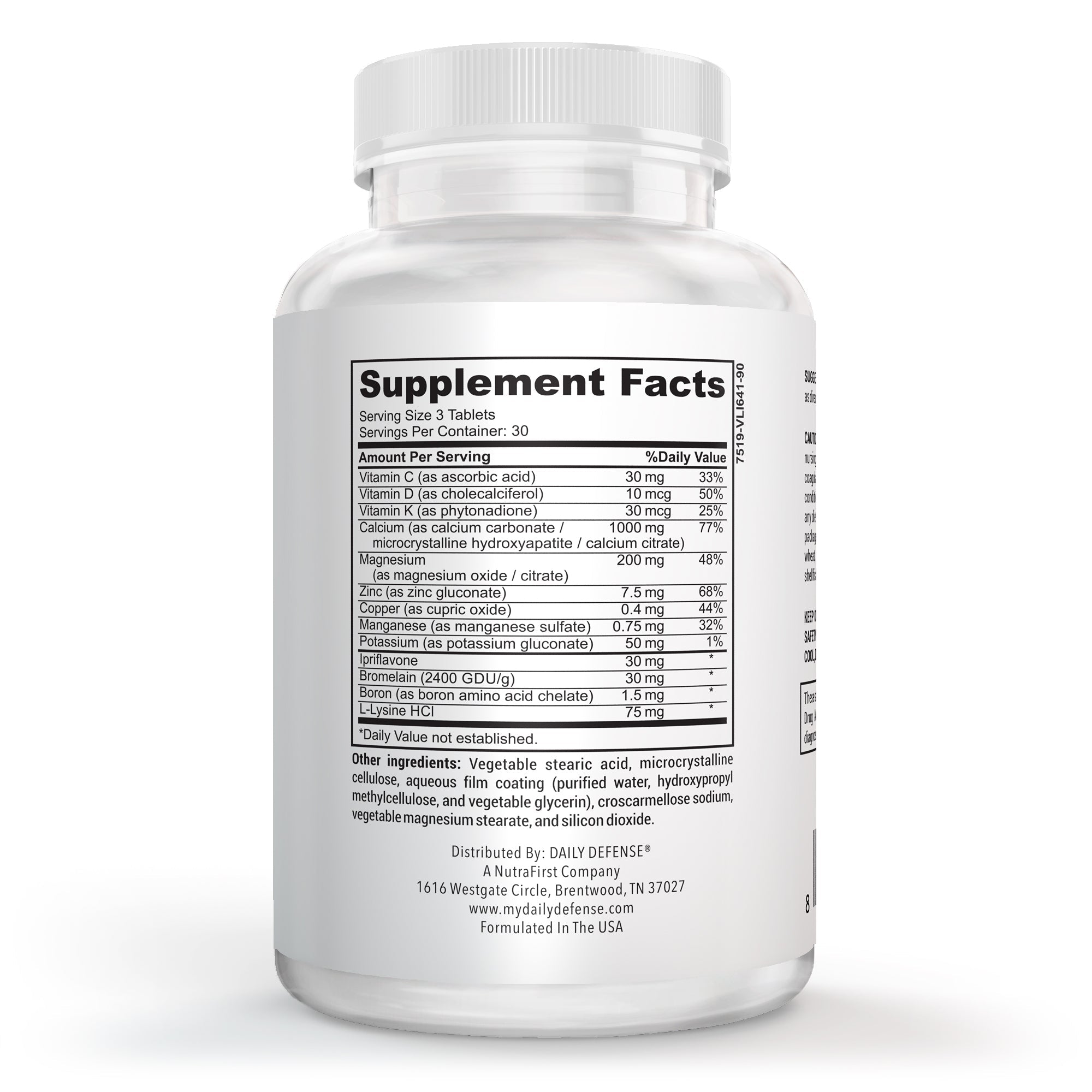 BONE SUPPORT FORMULA Maximum Strength Calcium Formula