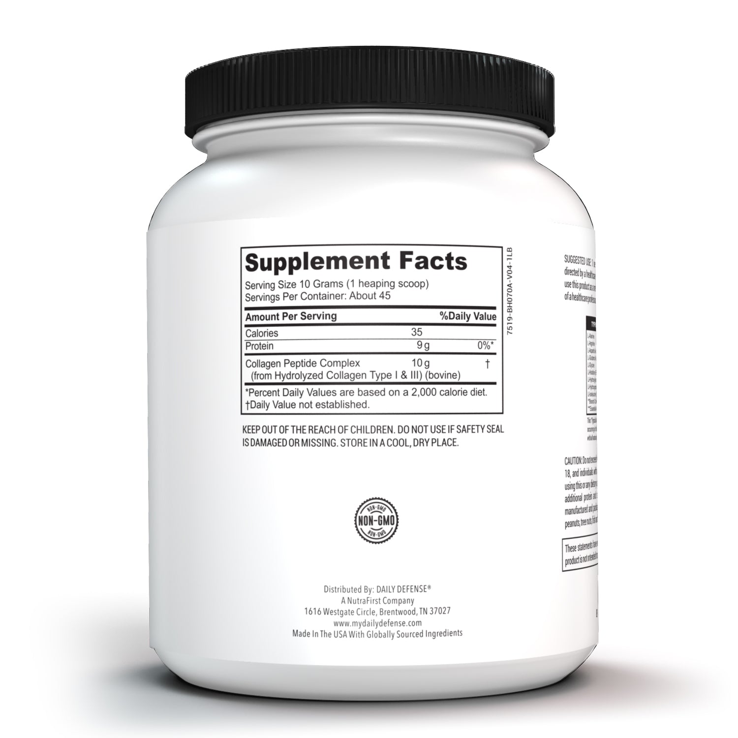 COLLAGEN PEPTIDES Supports Hair, Skin, Nails, Joints & Bone Health