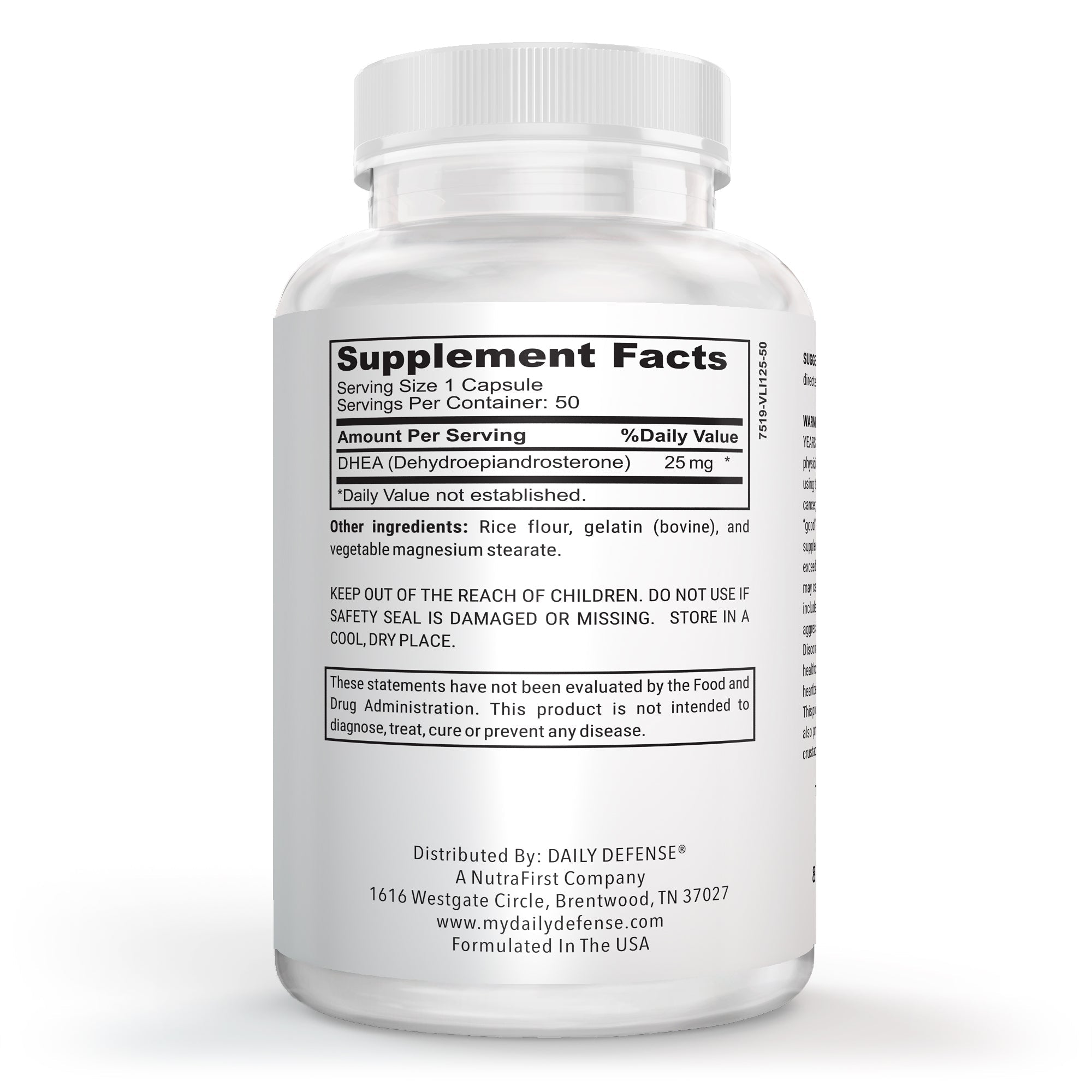 DHEA 25mg for Women & Men DHEA Vitality, Energy Boost, & Mood Support