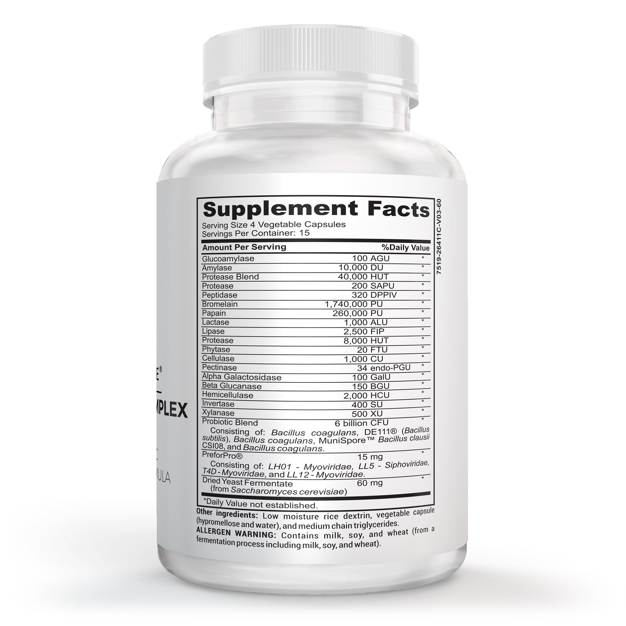 DIGESTION COMPLEX Comprehensive PRE/PRO/POSTbiotic Digestive Gut Support Formula