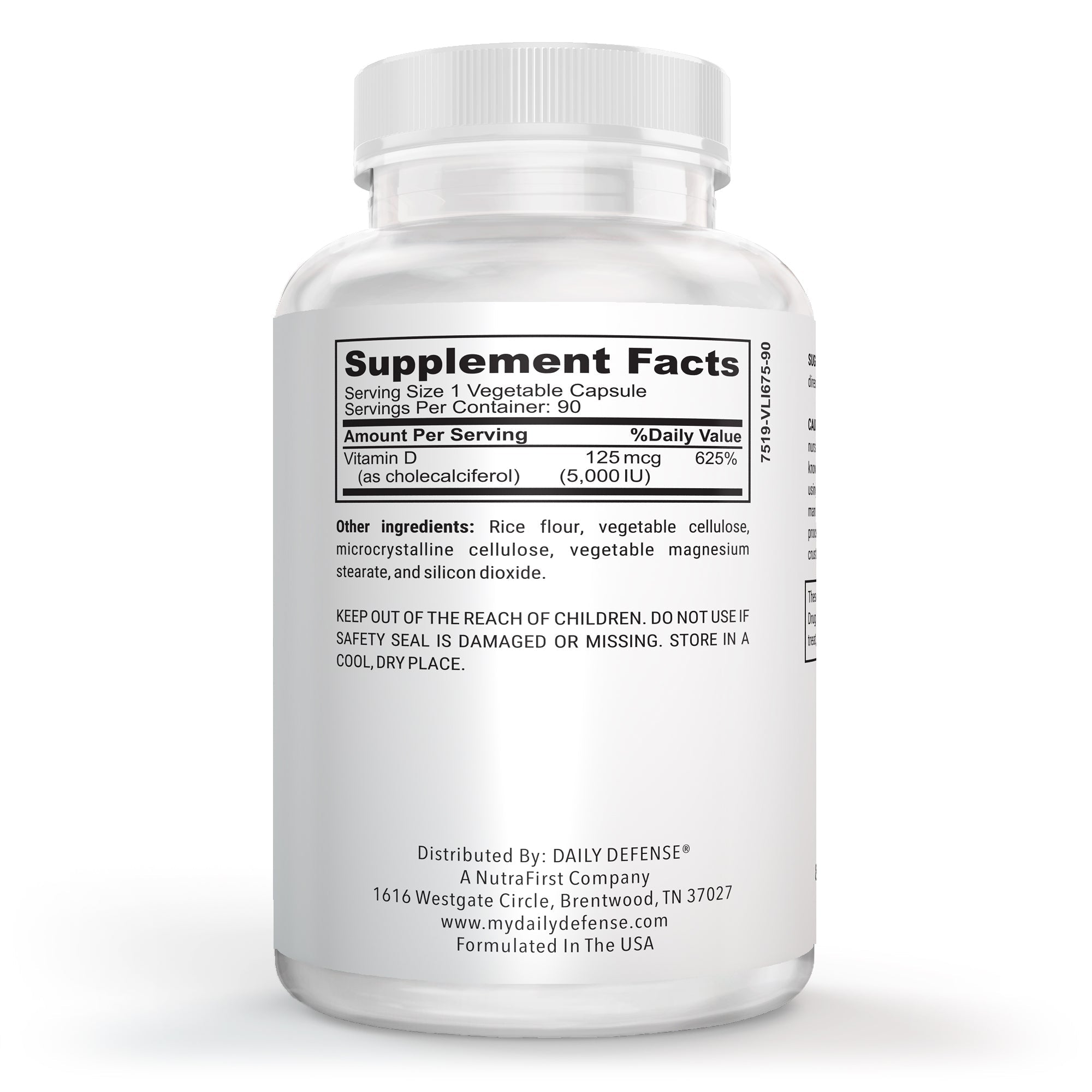 Vitamin D3 5000 IU for Heart Health, Daily Immune Support, Mental Clarity, & Muscle Function - 90 Vitamin D Supplements