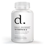 Immune Defense Supplements Vitamin D3 K2 2000IU for Heart Health, Daily Immune Support, Mental Clarity, & Muscle Function - 100 Chewable Tablets