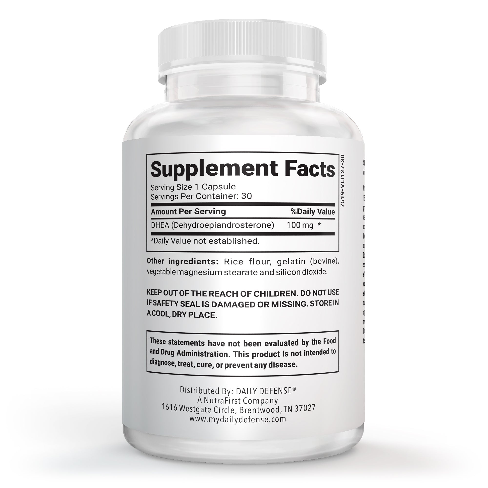 DHEA 100mg – Non-GMO and Gluten Free Micronized DHEA Supplement for Men and Women - Support Hormone Balance, Energy, Vitality, Healthy Aging