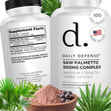 Saw Palmetto Prostate Health Supplement - Hair Growth for Men & Women - Support to Help Maintain Normal Urination Frequency & Natural DHT Blocker to Help Prevent Hair Loss 500Mgs - (100 Capsules)