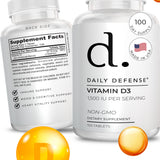 Vitamin D3 1500 IU for Heart Health, Daily Immune Support, Mental Clarity, & Muscle Function - 100 Vitamin D Tablets (D3 1500 IU)