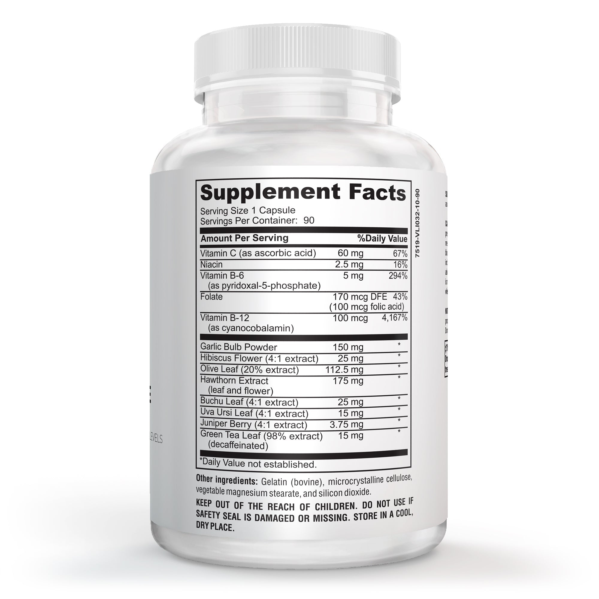 Blood Pressure Support Supplement - Healthy Cardiovascular Formula, 60 Capsules | Daily Defense
